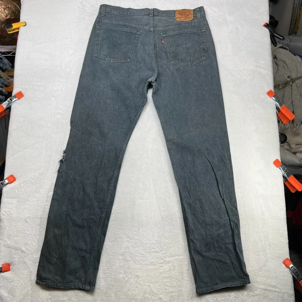 Vintage Levi's 501 Jeans Men's Blue Denim High Rise Straight Button Fly - 35X33‎
